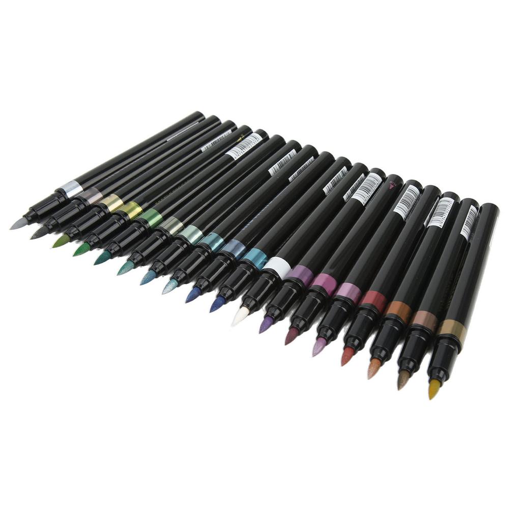18 Farben Metallic Marker Stifte Geschmeidigeres Schreiben Geruchlos Schnelltrocknende Malstifte Set für Graffiti Malen Ausmalen