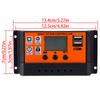 30A/60A/80A/100A PWM Solar Charge Controller 5V Solar Panel Charger Battery Conditioner Car Solar Panel LED Display Dual USB