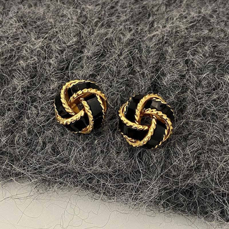 PONYKISS  Silver Enamel Cross Geometric Stud Earrings for Women Minimalist Vintage Fine  Light Luxury Accessories