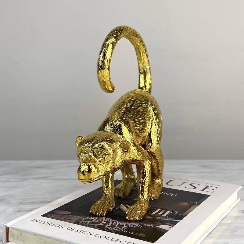 Milan Monkey Black and White Monkey Ornaments Crafts Creative Home Living Room Decorations Animal Monkey Ornaments