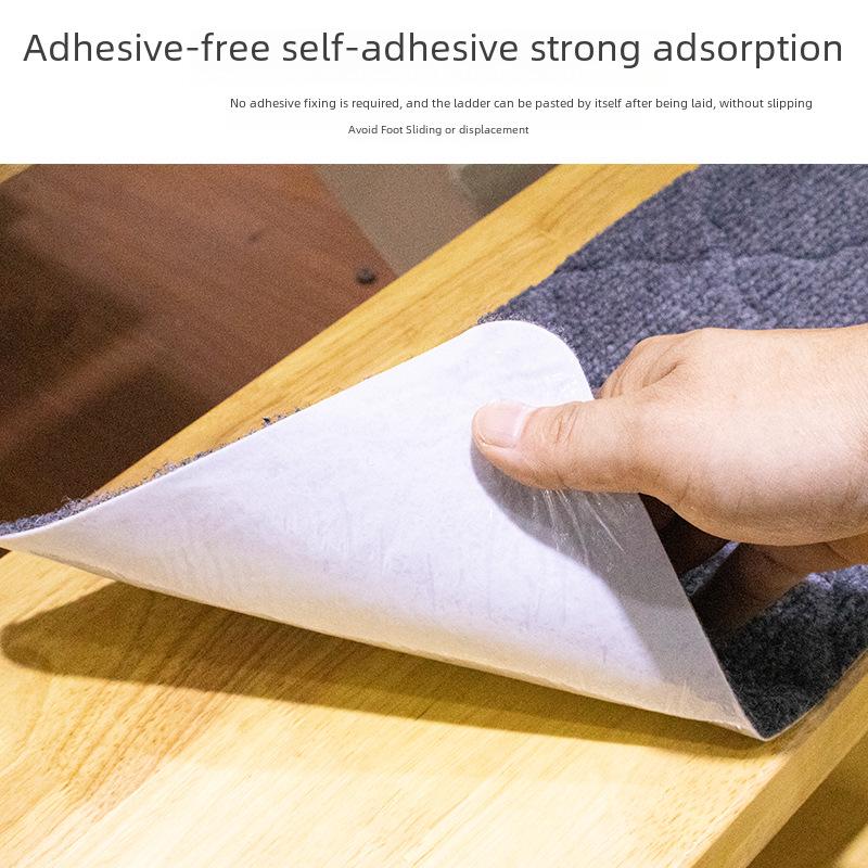 Rutschfeste selbstklebende Treppenmatten - Gestreifte & wiederverwendbare TPR-Bodenmatten ohne Klebstoff