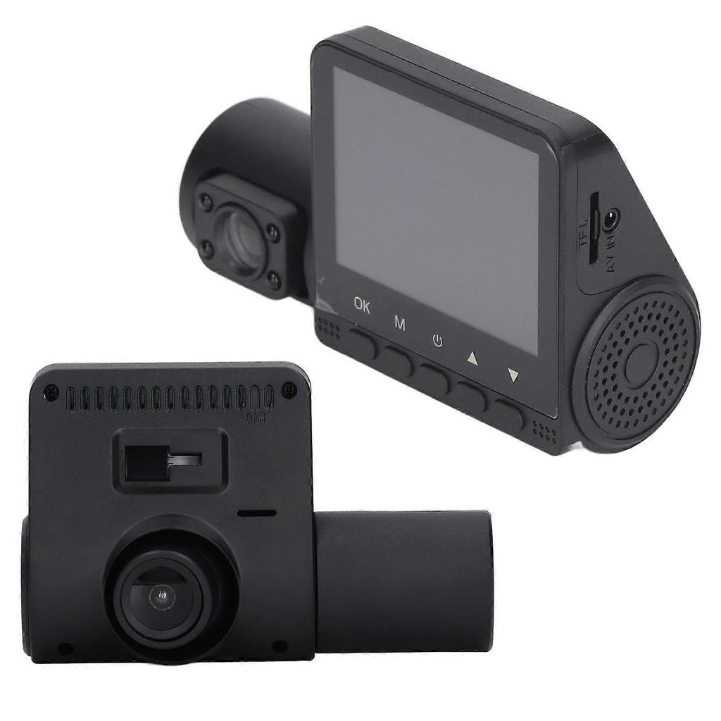 2.4 Inch Screen Dashcam 3 Way HD 1080P Three Lens Parking Monitoring Car DVR with Night View