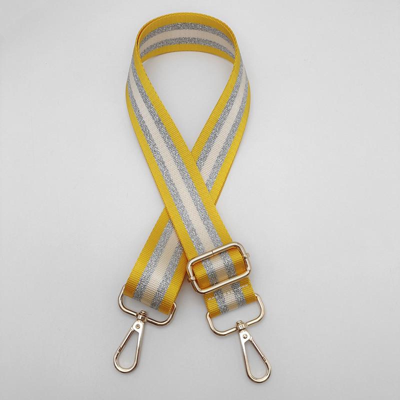 Adjustable 3.8cm Striped Nylon Crossbody Shoulder Strap for Women's Bag Replacement