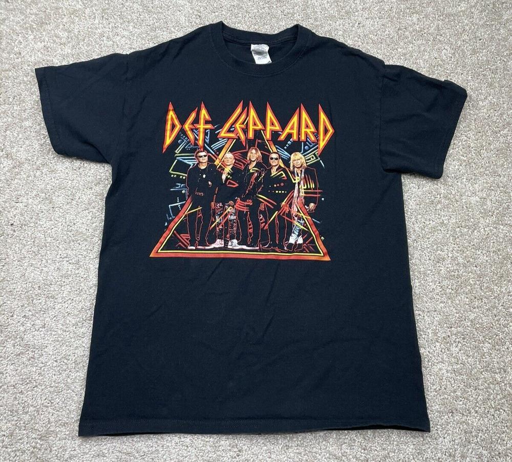 Def Leppard Shirt Black Classic Rock Band 2019 Tour Concert T-shirt Adult M XXXL