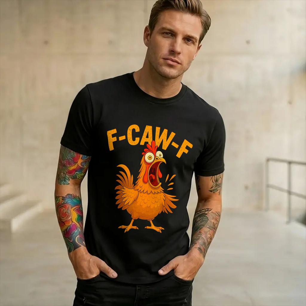 Unisex Wounisex Graphic Printing Funny Fcawf Chicken Fcawf Rooster T Shirt Tee Pure Cotton Tshirts Clothing
