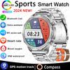 New GPS Track Smart Watch Men AMOLED HD Screen Outdoor Sports Fitness Heart Rate NFC IP68 Waterproof Bluetooth Call Smart Watch