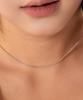 Helene Jewelry Silver 925 Flat Curve Chain Silver Necklace (Type A)