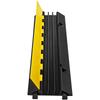 3 Channel Rubber Cable Protector Ramp 1.2 X 1.2 Inch Channel Heavy Duty Cable Wire Cord Cover Ramp Speed Bump Driveway Hose Cable Ramp Protector