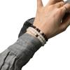 Original Rosewood & White Jade Bracelet – Three-Strand Unisex Design