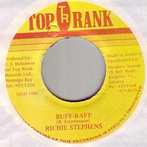 

7inch Record RICHIE STEPHENS - Buff Baff none Top Rank 1989 Jamaica Reggae, Ska & Dub