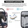 Verzaubertes Schwarzes Pferd in Blumen Isoliert Lunchtasche für Kinder Schule Kühlbox Thermische Lebensmittelbox Tragetasche Auslaufsicher Lunchboxen Behälter
