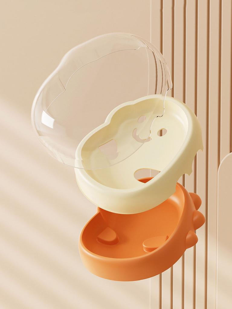 1PCS Plastic Cute Cartoon Double-Layer Soap Box with Lid - Drainage Soap Holder for Home, Bathroom Countertop Soap Container