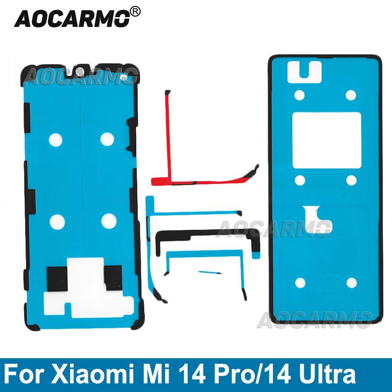 Aocarmo For Xiaomi 14Ultra Mi 14Pro 14U Front LCD And Back Cover Adhesive Rear Housing Battery Cover Sticker Glue Tape