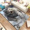 Tiertier-Tiger, Säbelzahn-Cartoon-Teppich, Teppich für Zuhause, Wohnzimmer, Schlafzimmer, Sofa, Fußmatte, Küchendekoration, rutschfeste Bodenmatte