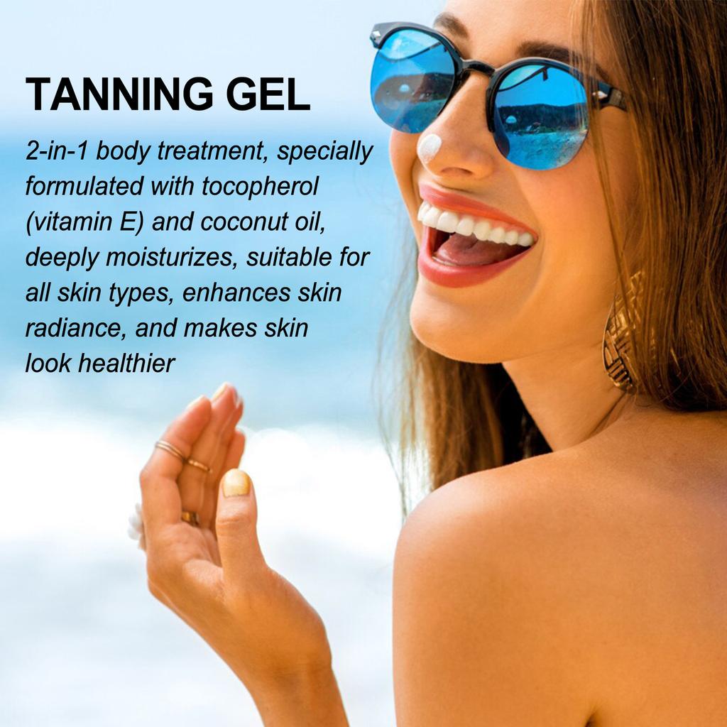 Intensive Tanning Gel Natural Tanning Accelerator Cream Gel Brown Tanning Gel for Sunbeds & Outdoor Sun