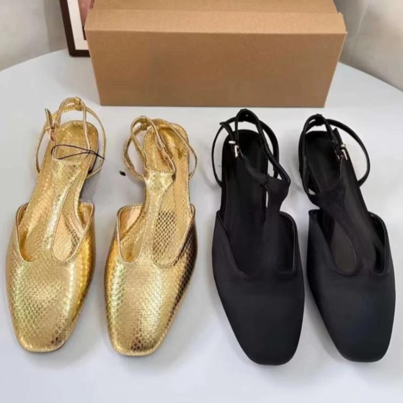 High Quality Women's Ballet Flats Butterfly Knot Decoration Summer Footwear Square Head Mary Jane Dance Female Barefoot Shoes