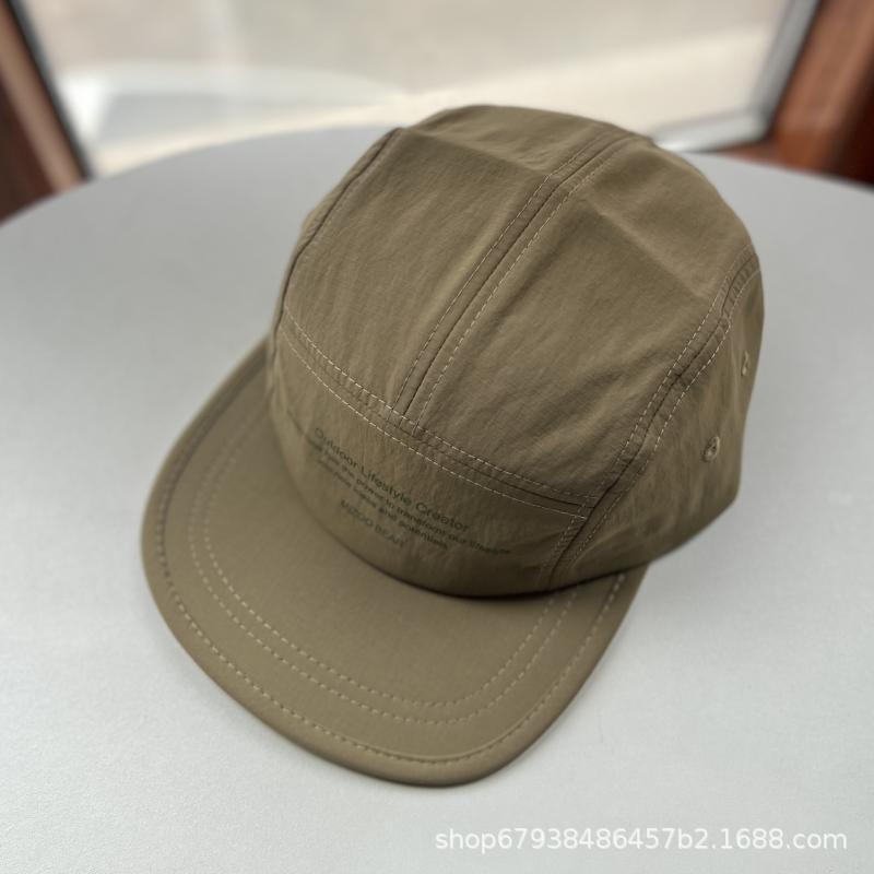 New Summer Outdoor Versatile Quick-drying Five-piece Hat Fashion Big Head Circumference Retro Hip-hop Street Skateboard Flat-brimmed Hat Tide