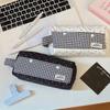 Makeup Bag Plaid Cloth Pencil Case Large Capacity Pen Storage Bag Korean Stationery Bag Children
