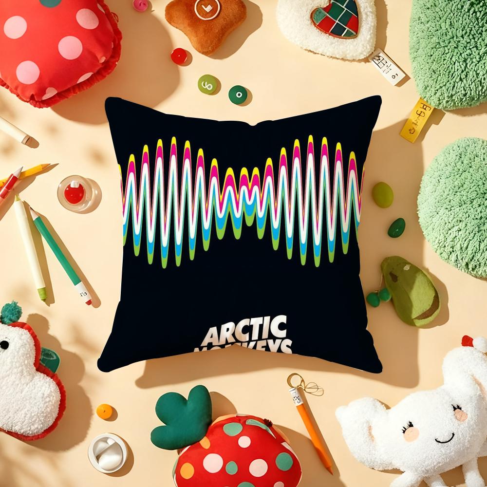 Cushion Cover Plush Fabric Soft DoubleSided Printed Sofa Warm Winter Home Gift Pillow Cover AArctic MMusic Monkeys