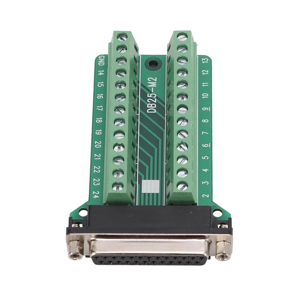 25Pin Terminal Block Connector Signal Module Screw Type PCB Terminal Board for Communication DebuggingDB25‑M2 Female
