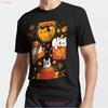 MOST POPULAR Pumpkin Party Kittens Fall Cats Funny Coffee Drink Active T Shirt Vintage Washed Stretched Unisex Breathable