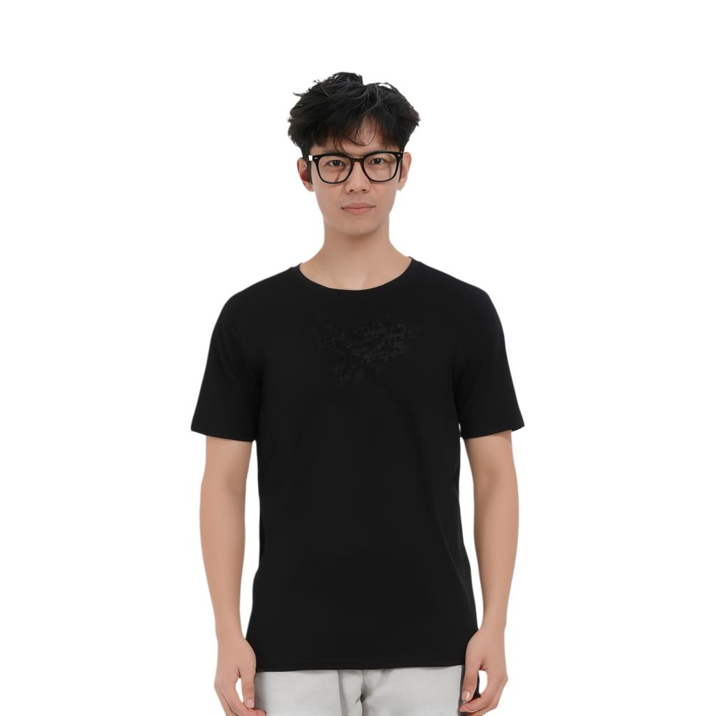 Nike T Shirts Men's Black Crew Neck Moderate Straight Fit 743034-010
