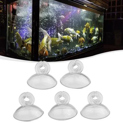 Airline Suction Mount for Aquarium Tanks - Clear Plastic Holder Clip - Designed To Secure 4mm and 6mm Air Tubing