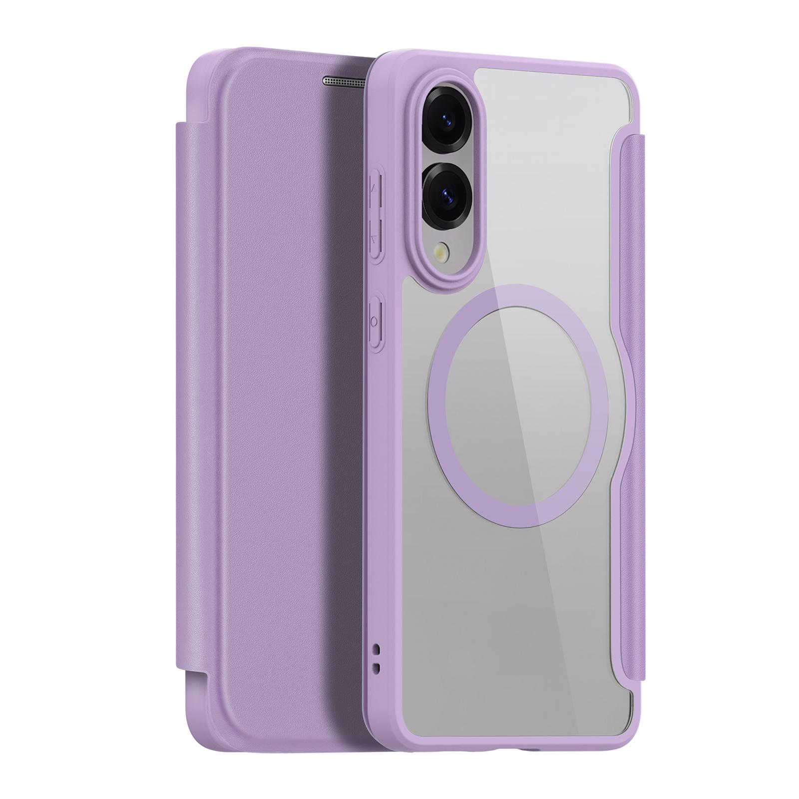 

Шкіряний чохол для Samsung Galaxy S25 Edge DUX DUCIS серії Skin X Pro з підставкою, сумісний з MagSafe Purple Pink