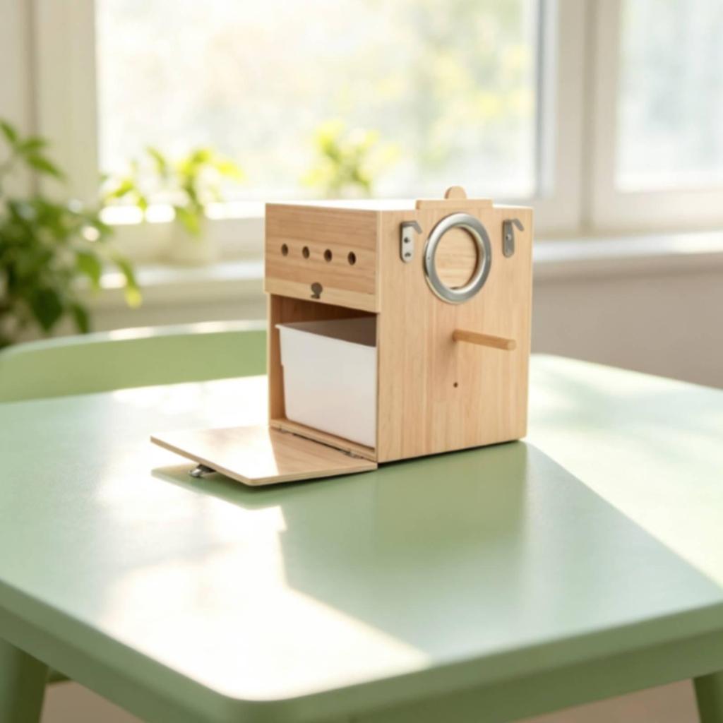 Bird Nesting Box with Tray Removable Wooden Breeding Safe for Cage