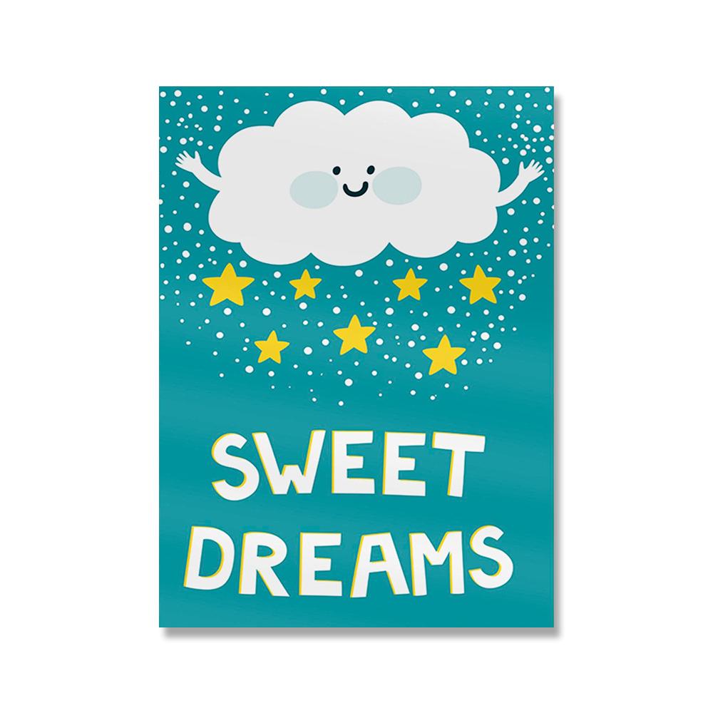 

Twinkle Star Sweet Dream Good Night Baby Nursery Wall Art Canvas Painting Poster Print Decoration Picture Baby Kids Room Decor 40x50cm No Framed