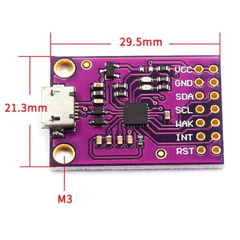 CP2112 Debug Board USB 2.0 To I2C SMBus Protocol Converters Module With LED Indicators For CCS811 Sensorings Integration