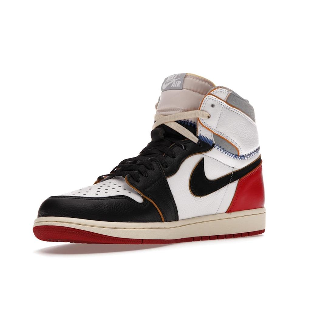 Union LA X Air Jordan 1 Retro High NRG Black Toe Unisex Sneakers White Varsity-Red Wolf-Grey BV1300-106
