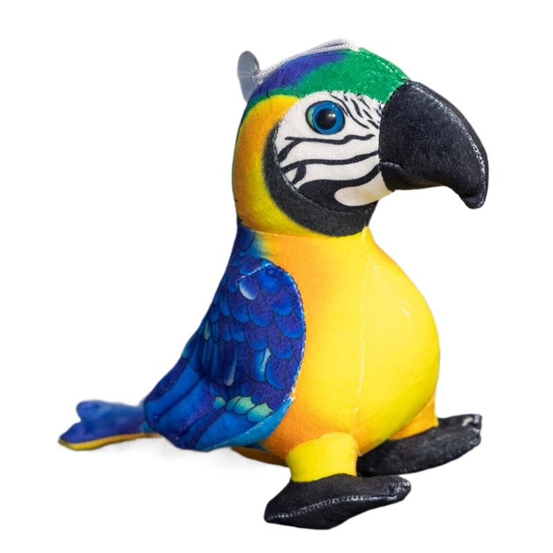 25cm Cute Simulation Parrot Plush Doll Lifelike Colorful Standing Birds Plush Toy Home Decor Birthday Gift for Boys and Girls