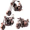 Clove Cube Classic Motorcycle Set of Americana Miniature Wild Decor Figurines, 3, Antique-Style (SPIRIT BRONZE)