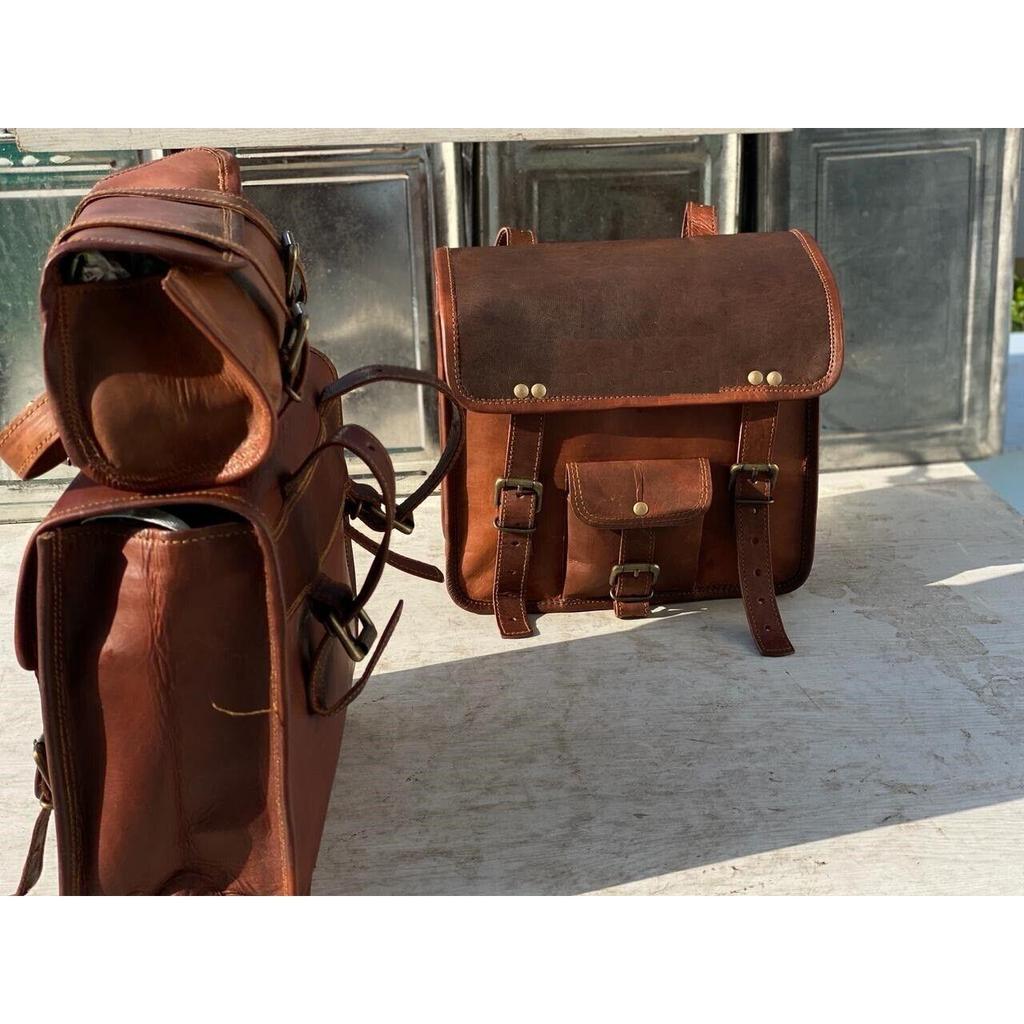 Ziegenleder Motorrad Komplett Combo 3 Satteltaschen Gepäck 3 Taschen für Sportster