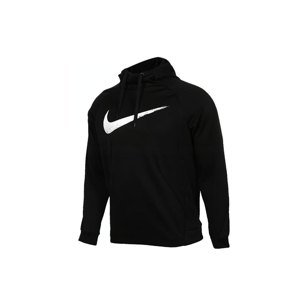 Nike Casual Sport Large Logo Fleece Hoodie Men Tops Black BQ8106-010