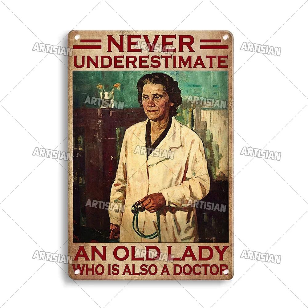 ARTISIAN Weathered Doctor Metal Poster Vintage Metal Tin Sign Man Cave Garage Wall Decorative Home Metal Plaque Art Metal Sign