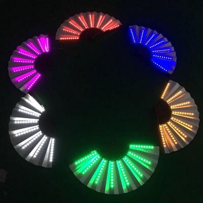 10-Inch LED Disco Fan - Foldable, Luminous Atmosphere Prop for Nightclubs and KTVs