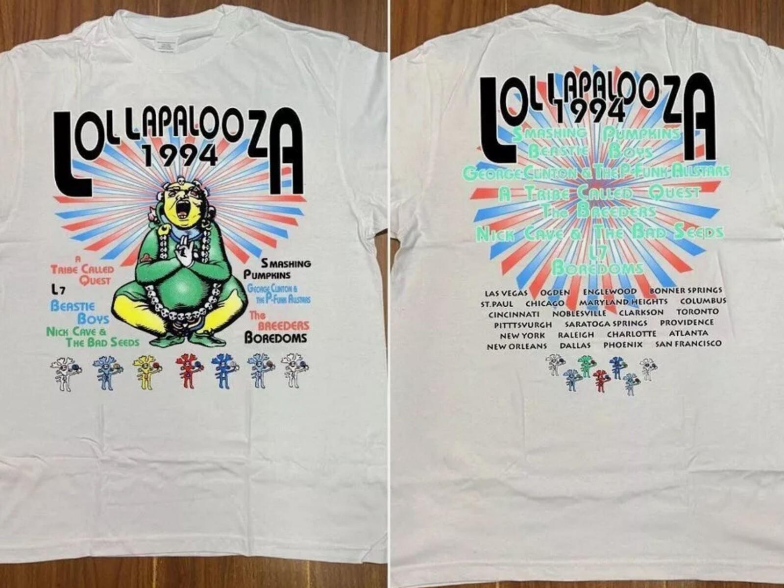 26 Lollapalooza Tour 1994 T-Shirt  Lollapalooza Music Festival Shirt Free Shipping Unisex T-Shirt L