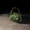 Ethnic style new Chinese style women's bag green light bamboo autumn and winter cheongsam portable messenger shoulder bag bag