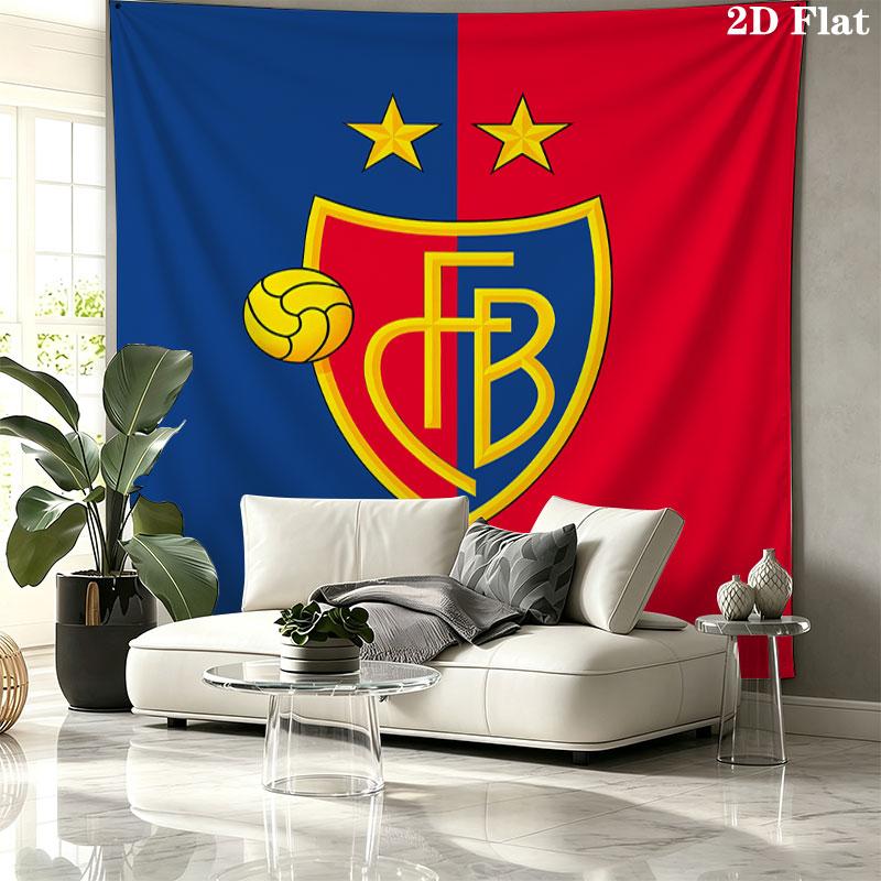 FC Basel Wall Tapestry Aesthetic Wall Hanging Printed Fabric Blanket Decorative Tapestries for Bedroom Living Room Home Decor