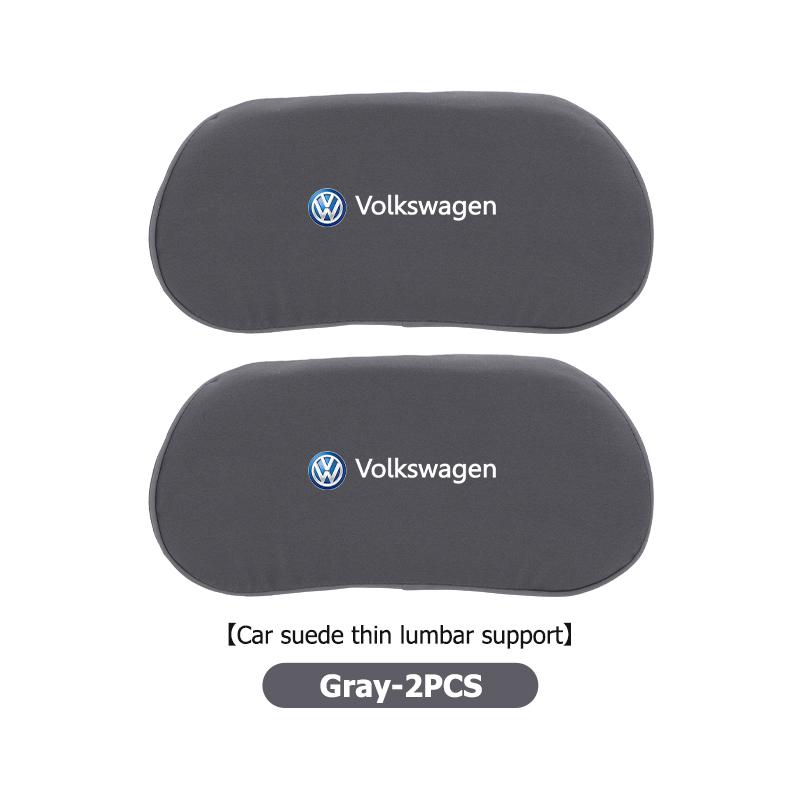 BIG1 Car Suede Headrest Neck Support Soft Seat Lumbar Accessories For Volkswagen VW Polo Jetta Sagitar Magotan Passat B5 B6 B7 CC