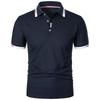 Pánské nové tričko s límečkem polo letní pánské s krátkým rukávem intercolor klopa