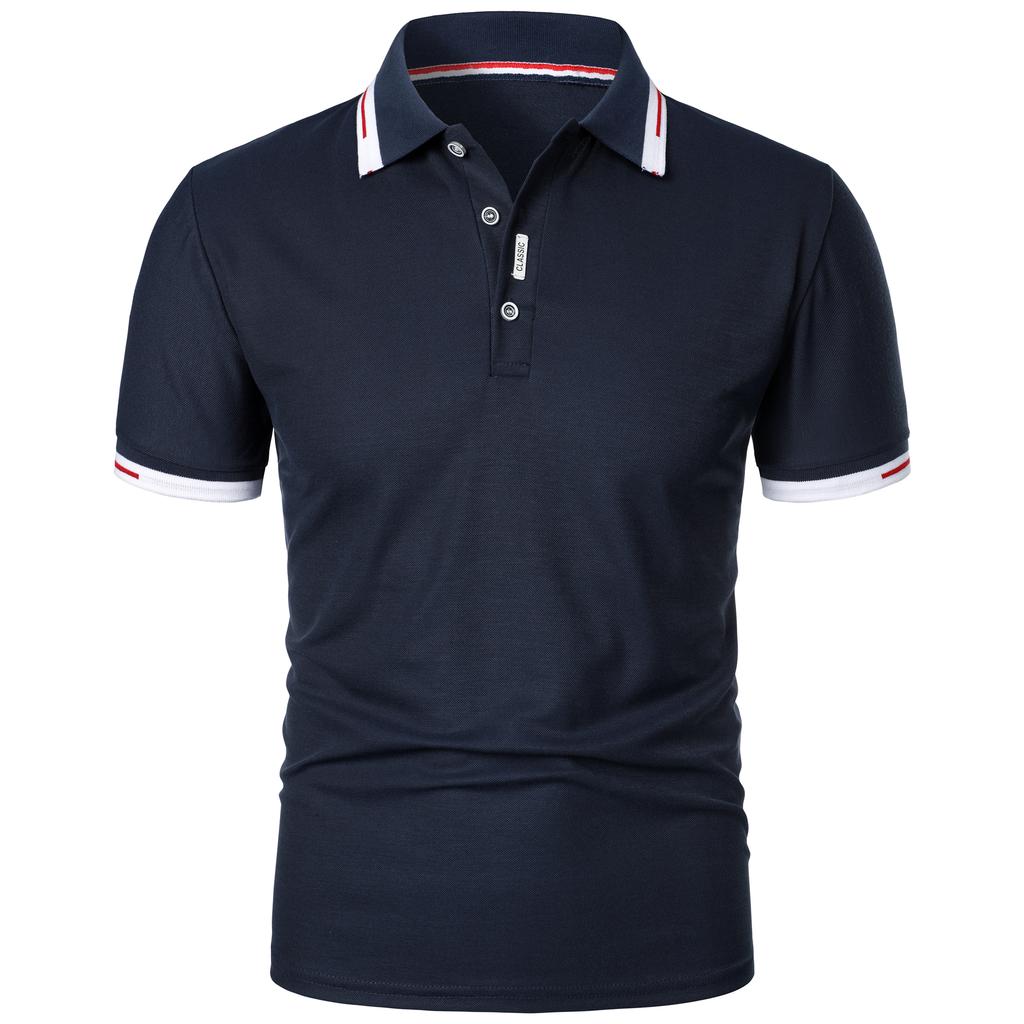 Men's New Polo Shirt T-shirt Summer Men's Short-sleeved Intercolored Lapel