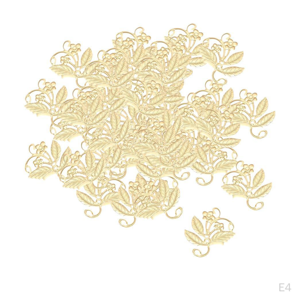 50 Hairpin Ancient Costume Tire DIY Filigree Flower Design