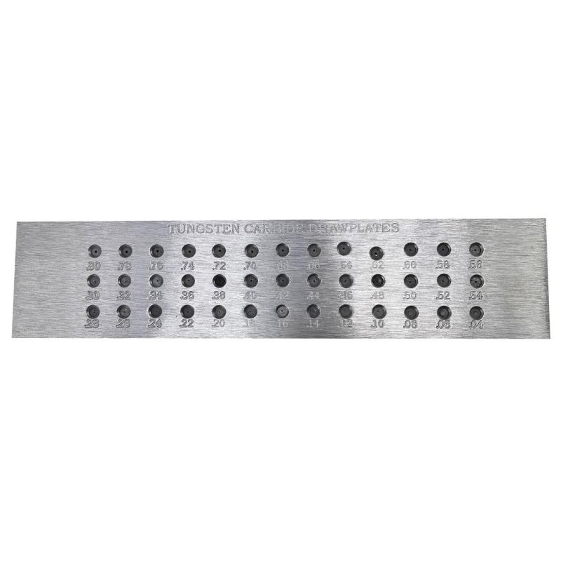 Carbide Wire Drawplate 52 Hole Round Shape 0.04-0.45mm/0.04-0.8mm/0.04-1.6mm Jeweller Draw Plate Crafting Replacement