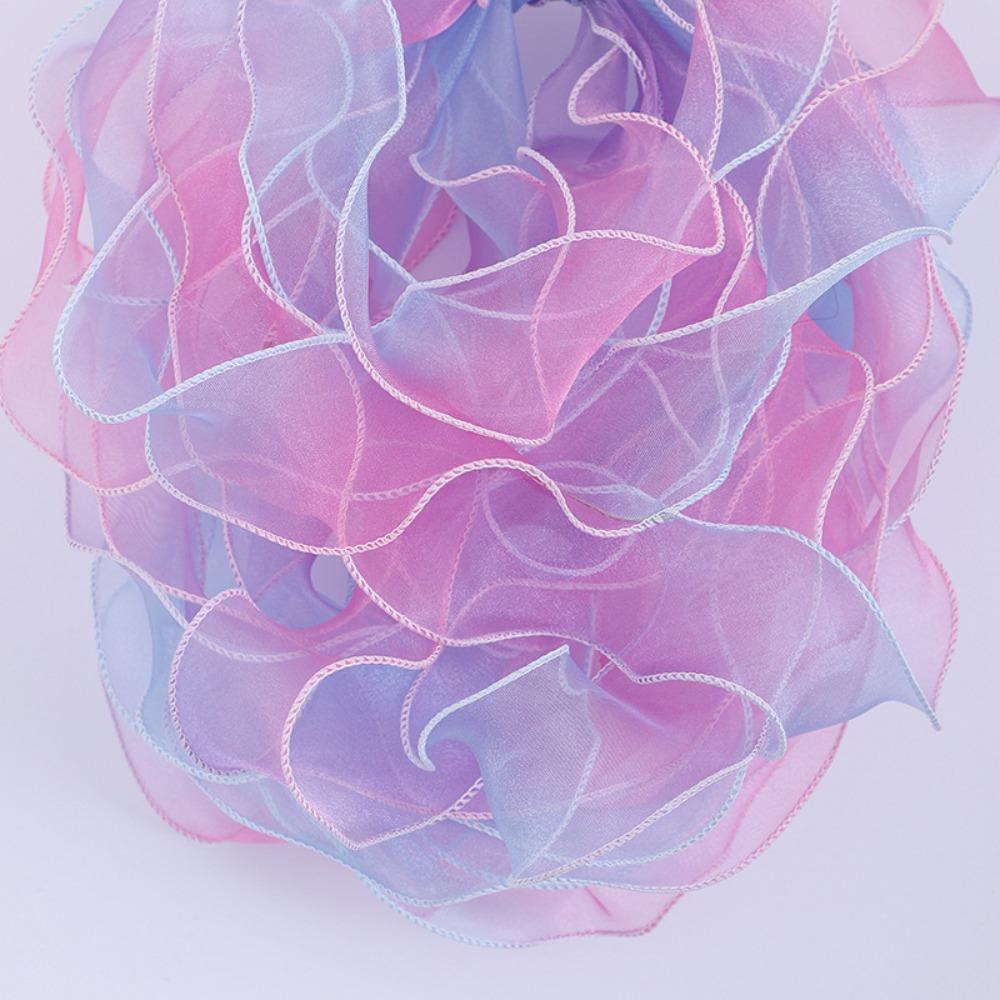 10 Yards Length Organza Ribbon Gradient Colored Lace Ribbon Ribbons Satin Ribbon  Bow Material