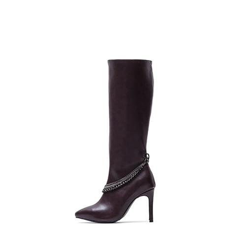 Ssimeez Chain Stiletto Heels (Red Brown)