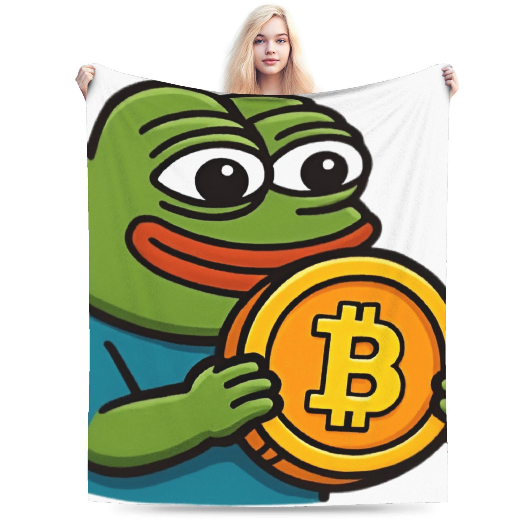 

Fancy Pepes Frog Blanket Warm Soft Pattern Plush Throw Blanket For Child Couch Chair Sofa Bed Flannel Bedspread Bed Cover 75cmx90cm