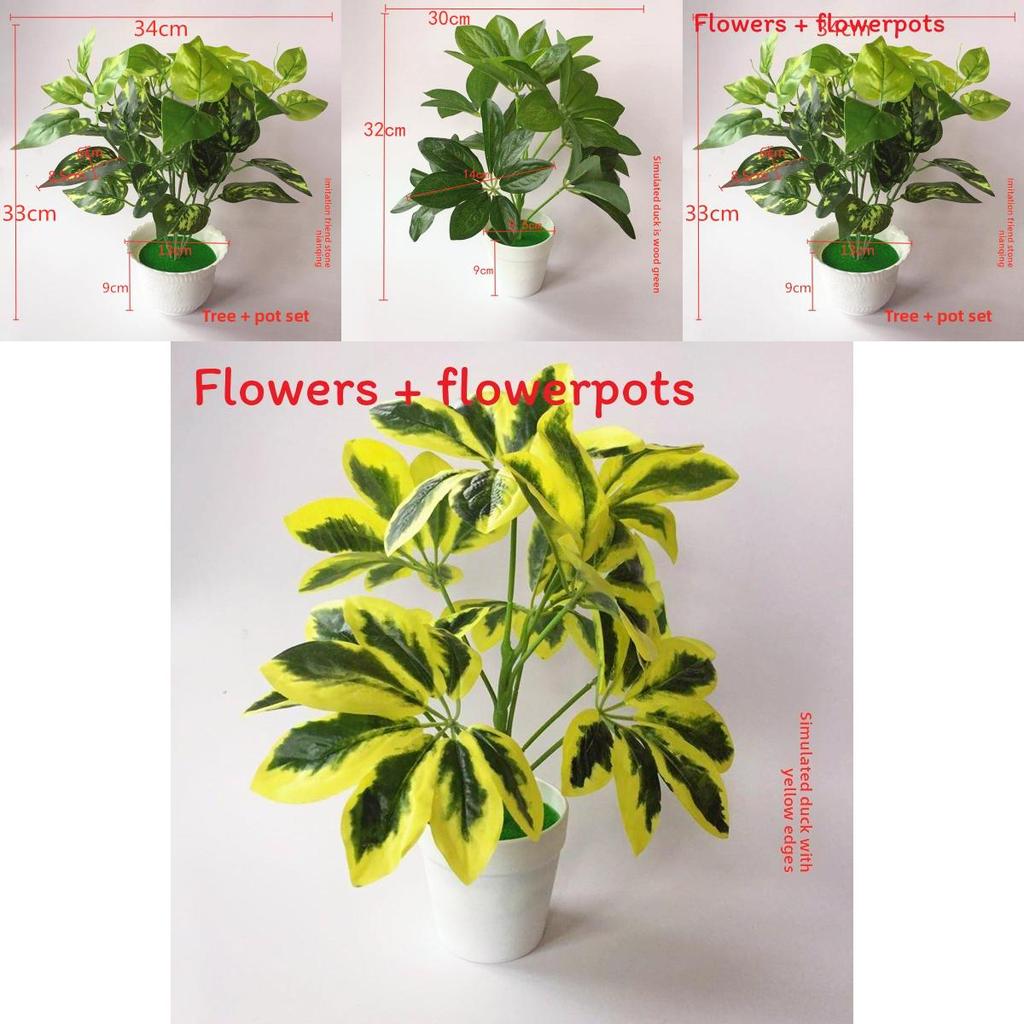 Pothos Evergreen Artificial Green Plant Pot With Realistic Foliage For Home Decor And Photography Props